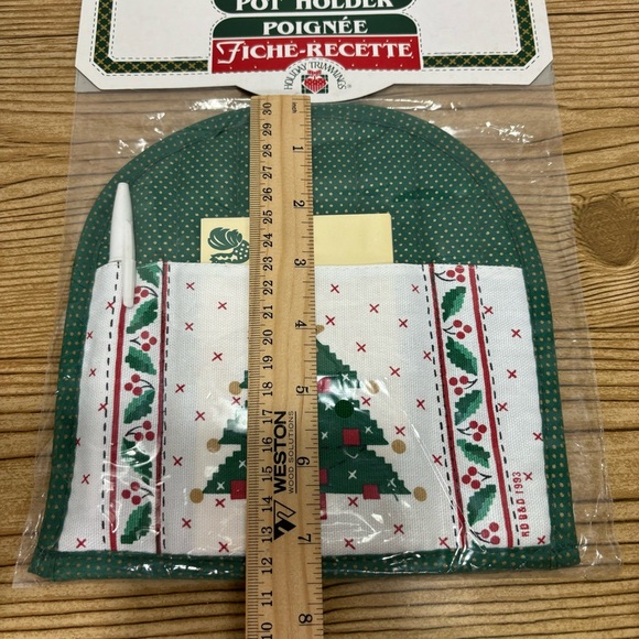 1993 Cambridge Holiday Christmas Tree Recipe Card Pot Holder - Picture 8 of 8